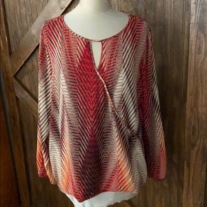 Chico’s mock wrap blouse